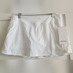 Lululemon White Pace Rival Skirt (Skort), Size 10, new with tags